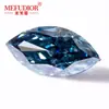 Piedra Suelta de Moissanita Azul Marqués, Moissanita de Color Natural, Certificado Gra, Tarjeta Negra, Suministro de Fábrica, Al Por Mayor en Stock