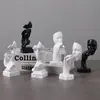 Enfeites de Personagem de Máscara Abstrata Personalizada Artesanato Plástico Criativo de Fumante Decorações para Entrada e Armário de Vinho