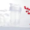 Vaso de agua para proteína en polvo para deportes y fitness para estudiantes 400 ml Vaso de plástico transparente Vaso práctico con escala Vaso mezclador