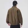Chaqueta de solapa de trabajo retro de alta gama para caballero, nuevo estilo otoño para hombre, abrigo casual holgado estructurado con patchwork