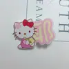 Pinza para el pelo de gato con texto de colores de caramelo peculiar, pinza de pico de pato lateral de estilo girly dulce y versátil japonés, accesorio para el pelo