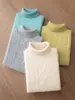 Suéter de lana para niños de otoño e invierno, suéter de punto de cuello alto, suéter base unisex tipo pullover, suéter de lana de cuello alto para bebé