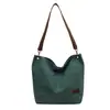 Bolsa de Ombro Casual Transfronteiriça de Grande Capacidade Bolsa de Lona Vintage Estilo Coreano Feminino Bolsa Mensageiro Estilo Casual Bolsa Grande Casual