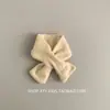 Bufanda Infantil para Calidez Invernal, Calentador de Cuello Versátil de Punto Cruz de Color Sólido, Moda Protector de Cuello a Prueba de Viento para Exteriores para Bebés