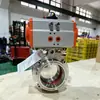 Válvula de mariposa personalizada neumática de instalación rápida, acero inoxidable de grado alimenticio 304 316L, abrazadera de sujeción, válvula de mariposa horizontal de apertura rápida