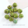 Rabanete verde osso em forma de contas de cerâmica pulseira colar acessórios contas soltas DIY material para joias artesanais contas