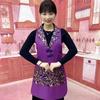 2024 Novo Estilo Fivela Gola Estilo Étnico Avental de Cozinha para Casa Restaurantes Chineses e Ocidentais Impermeável Sem Mangas Estilo Coreano