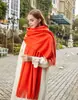 Bufanda Chal de Lana de Alta Gama Coreano Color Sólido Bufanda para Mujer Invierno Versátil Nueva Bufanda de Cachemir para Hombre Venta al por Mayor