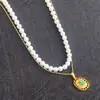 Collar de Perlas Shijia Nuevo Original Colgante de Piedra Preciosa para Mujer Cadena para Clavícula Apilada Estilo Lujo Ligero Moda Joyería al por Mayor