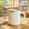 Taza de Acero Inoxidable 304 con Tapa de Presión Transfronteriza, Gran Capacidad, Taza de Café Antirrompible, Vaso de Agua Portátil para Oficina, Venta Directa del Fabricante