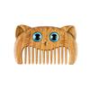 Pente Gatinho de Sândalo Verde Pente de Cabelo Fofo Mini Pente tamanho pequeno Pente de Madeira Pente Infantil Sândalo Verde Esculpido Pequeno Portátil