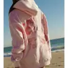Talla Europea Talla Europea para Vivir por la Esperanza de Todo Mangas de Hombro Caído Sudadera con Capucha con Hilo Estampado
