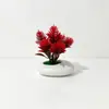 Micro-paisagem Simulação Planta Verde Planta em Vaso Novo Estilo Pedrinha Vaso Raso Flor Artificial Ornamento Decoração de Sala de Estar em Casa Bonsai Artificial
