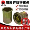 Tuerca remachable M3M12 Cabeza plana Patrón vertical Tuerca remachable Patrón vertical Tapa de tracción Color Zinc Garantía de calidad Fijación Galvanizado