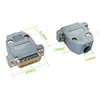 Conector de fio DB15 macho e fêmea paralelo D-SUB15P conector de fio 2 fileiras 15 pinos porta serial banhado a ouro Carcaça de montagem