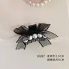 Pinza de sujeción con lazo de tela Pequeño Transparente Nuevo Pinza para el cabello de niña en la parte superior del cráneo Tarjeta para cabello roto de perla linda Pinza lateral Accesorios para el cabello