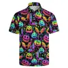 Camisa Polo para Hombre Camisa de Golf Divertida Camisa Polo Hawaiana Camisa Polo Divertida de Playa de Verano