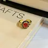 Anillo de diamantes estilo 'old money' vintage con diseño único, cara en forma de huevo, sensación de alta gama, anillo retro para el dedo índice de moda