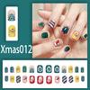 Inverno doce desenho animado Natal desgaste unha floco de neve Papai Noel manicure falso unha remendo coleção de Natal