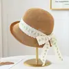 Sombrero de Paja con Lazo de Cinta Francés para Mujer Protección Solar Sombrilla Sombrero de Verano Adelgazante Facial Paseo a la Playa Sombrero de Playa Sombrero de Sol