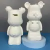 Oso fluido blanco en bruto diy hecho a mano red popular oso violento fluido adornos tienda hecha a mano puesto de mercado comercio exterior suministro al por mayor