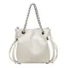Bolsa de Mão Corrente Simples e Estilosa Bolsa Saco para Mulheres, Moda Verão 2026, Bolsa Versátil Dobrada Casual de Ombro Transversal