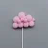 Bolo de Assar Vestir Azul Rosa Branco Bola de Pelo Nuvens Flores Festa de Aniversário Decoração de Mesa de Sobremesas Plug-in