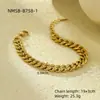 Pulseira de Aço Titânio com Corrente Estilo Ins Europeu e Americano Transfronteiriço Banhada a Ouro 18K Não Desbota Luxo Acessível Joias de Mão Personalizadas Atacado