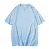 Camiseta básica holgada de estilo coreano para pareja, top moderno para verano, camiseta sencilla de manga corta de color liso para hombres y mujeres