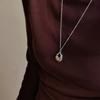Plata de Ley 925 Estilo Coreano Diseño Nicho Sentido Hueco Gota de Agua Collar Largo Estilo Coreano Moda Simple Retro Cadena de Lana