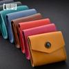 Monedero nuevo de piel de vaca de primera capa para mujer, monedero retro para hombre, bolsa de almacenamiento para cable de datos y auriculares, mini bolsa