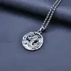 Collar con colgante de dragón de plata de ley 925 para hombre, estilo étnico del Zodiaco, cierre de seguridad, collar para niños, colgante del año del dragón del Zodiaco, venta al por mayor
