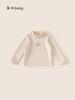Frete Grátis Roupas Infantis Gola Meio Alta de Renda Camisa Base 2026 Novo Estilo Menina Outono e Inverno Roupa Íntima Top para Meninas