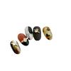 Nova Manicure Gaotin Joia de Zircônia Amor Estilo Japonês Anel de Suporte de Luxo Leve Cor Dourada Real Conservação Decoração Oval Gota d'Água