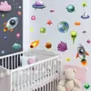 Br-Yg030Q Luminoso Nuevo Nave Espacial Alienígena Planeta Anime Autoadhesivo Decorativo para Habitación Infantil Pegatina de Pared