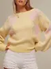 Suéter de Punto Jacquard Floral Nuevo Otoño/Invierno 2026 para Mujer, Estilo Coreano Holgado Casual Estilo Perezoso