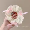 Acessório de cabelo elástico, estilo jovem, scrunchie moderno novo de 2025, headwear de tecido de malha elegante de verão para mulheres