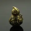 Latão seis palavras mantra cobre cabaça chaveiro pingente cinco moedas dos Imperadores cobre antigo ornamentos objetos antigos velhos