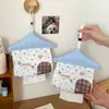 Caja de toallas de papel, estilo pastoral, diseño de casita, organizador de toallas de papel para colgar, alta calidad, bolsa creativa para colgar en el coche
