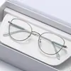 Armações de Óculos Retrô Ultraleves para Mulheres, Ópticas, Podem Ser Equipadas com Lentes de Grau, Estilo Tendência das Celebridades da Internet Estilo Coreano, Armação Redonda, Armação de Óculos para Rosto Grande, Aro de Fio Dourado