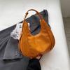 Bolso de mujer transfronterizo Nuevo bolso bandolera de textura de cuero PU suave moda simple color sólido bolso de hombro casual ligero bolso de axila