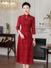 Marca de Shenzhen madre cheongsam nuevo verano vestido de encaje transpirable falda adelgazante de cintura una generación de cabello