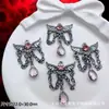 Accesorios de Estilo Oscuro Estilo Europeo y Americano Mariposa Negra Pistola Cruz de Rosa Colgante Pulsera de Cuentas DIY Collar