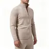 Outono Inverno 2026 Novo Cardigan Casual Masculino de Gola Meia-Alta Suéter Peça de Roupa Externa Jovem Versátil Malha Slim Fit