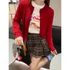 Jaqueta Cardigan de Tricô Cor Sólida OEM para Mulheres, Peça de Roupa Externa Fina para Primavera e Outono, Novo Estilo 2026, Suéter Inspirado em Chanel, Manga Longa Solta
