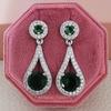 Aretes de Zirconia con un Toque de Lujo de Nicho, Diseño Elegante, Populares en Xiaohongshu, Venta Directa de Fábrica E514