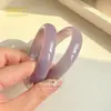 Ventas Directas de Fábrica Pulsera Morada de Jade Imitación Material de Mongolia Exterior Pulsera Morada Lavanda Pulsera de Moda para Mujer Suministro en Vivo