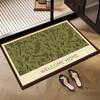 Alfombra de Piso para Baño Suave Tierra de Diatomeas Absorbente Felpudo para Puerta Baño Antideslizante Alfombra para Pies Estilo Antiguo Alfombra para Puerta de Inodoro Hogar