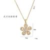Collar Elegante Casual Moda Femenina Nuevo Corazón Zircón Diseño Nicho Acero Titanio Cadena Clavícula Collar de Moda Joyería