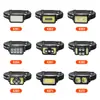 Farol LED de alta potência para fronteira, farol com bateria de lítio, longa duração, luz forte, farol de indução multifuncional para exterior, luz forte